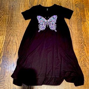NEW Lauren Moshi swingy dress with butterfly, girls 12